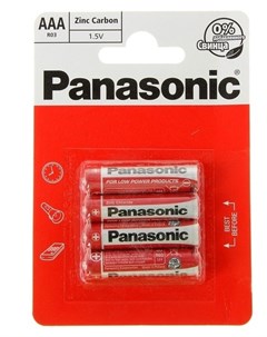 Батарейка солевая Zinc Carbon Aaa R03 4bl 1 5в блистер 4 шт Panasonic