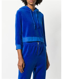 Juicy couture кастомизируемый велюровый пуловер с капюшоном s синий Juicy couture