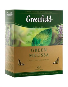 Чай зеленый с мелиссой Green Melissa 100 пак Greenfield
