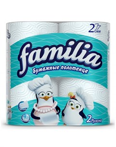 Бумажные полотенца 2 слоя 2 рулона Familia
