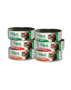 Glogin Holistic полнорационный влажный корм для кошек мясное ассорти 2 с желудочками 2 с индейкой 2  Frais
