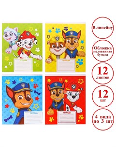 Комплект тетрадей из 12 шт Paw patrol