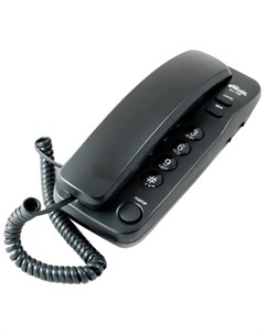 Телефон RT 100 black световая индикация звонка отключение микрофона черный Ritmix