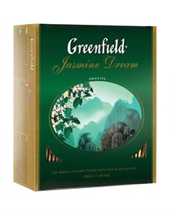 Чай зеленый с жасмином Jasmine Dream 100 пак Greenfield