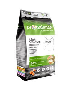 Корм для кошек Sensitive курица и рис 1 8 кг Probalance