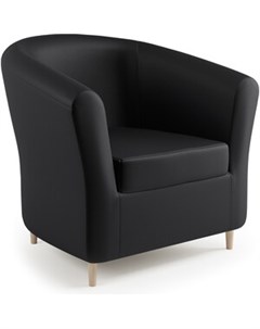 Кресло Евро Лайт черная экокожа Шарм-дизайн