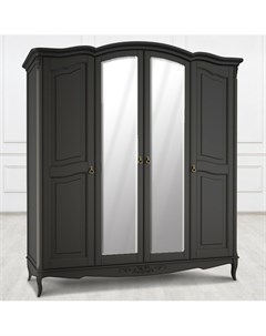 Шкаф 4 двери с зеркалом черный 209 0x66 0x226 0 см La neige