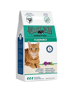 Комкующийся наполнитель Flushable с натуральным ароматизатором для свежести для кошачьего туалета 5  Better way