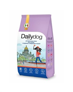 Casual Line сухой корм для собак с индейкой говядиной и рыбой Dailydog