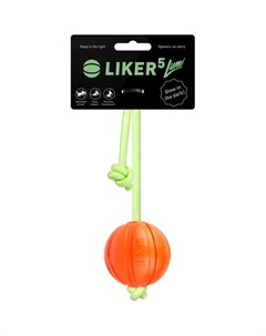 LIKER Мячик для собак Люми на шнуре светится в темноте 30 гр Лайкер