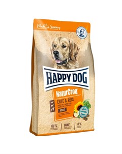 Natur Croq корм для взрослых собак всех пород с уткой и рисом 12 кг Happy dog