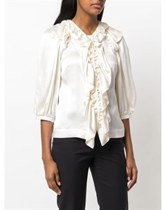 Simone rocha блузка на пуговицах с оборкой 6 нейтральные цвета Simone rocha
