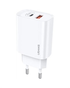 Сетевое зарядное устройство CC121 Power Delivery QC 3 0 20Вт USB A Type C белое Usams