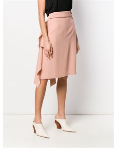 Maison flaneur юбка миди с оборками 44 розовый Maison flaneur
