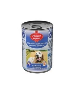 Консервы для собак Говядина с потрошками в желе по Купечески цена за упаковку Родные корма