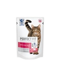Паучи Перфект Фит для взрослых кошек Говядина в соусе цена за упаковку Perfect fit