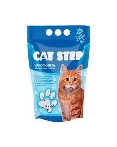 Силикагелевый наполнитель Кэт Степ для кошачьего туалета с Синими гранулами Catstep