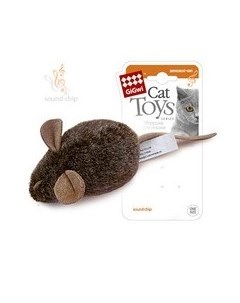 Игрушка Гигви для кошек Мышка со звуковым чипом издает звуки при касании Gigwi