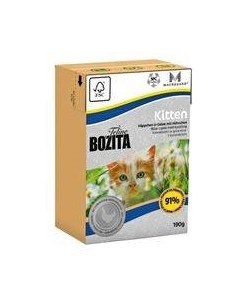 Влажный корм Бозита кусочки Курицы в желе для Котят и беременных кошек цена за упаковку Bozita