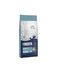 Сухой корм Бозита для взрослых собак с Чувствительным пищеварением Без пшеницы Ягненок рис Bozita