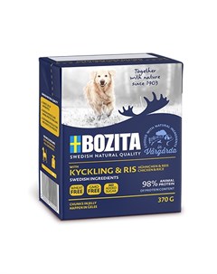 Консервы Бозита Натуралс для собак кусочки в желе Курица и рис цена за упаковку Bozita