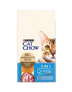Сухой корм Пурина Кэт Чау для взрослых кошек с птицей и индейкой Cat chow