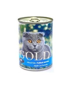 Консервы Неро Голд для кошек Рыбный коктейль цена за упаковку Nero gold