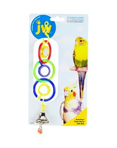 Игрушка для птиц 3 зеркальца с колокольчиком пластик J.w.