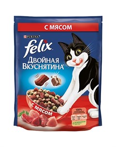 Сухой корм Пурина Феликс для взрослых кошек с мясом Felix