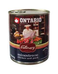 Консервы Онтарио для собак Минестроне с Курицей и свининой цена за упаковку Ontario
