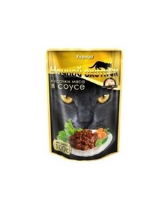Влажный корм Паучи для кошек Курица кусочки в соусе цена за упаковку Ночной охотник