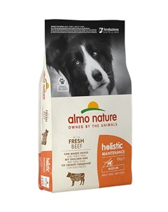 Сухой корм Алмо Натюр Холистик для взрослых собак Средних пород с Говядиной Almo nature