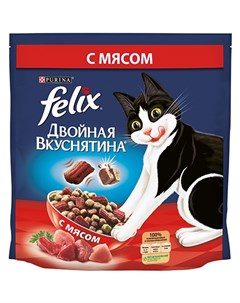 Сухой корм Пурина Феликс для взрослых кошек с мясом Felix