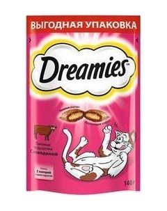 Лакомство Дримис для кошек Подушечки с Говядиной Dreamies