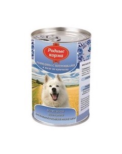 Консервы для собак Говядина с потрошками в желе по Купечески цена за упаковку Родные корма