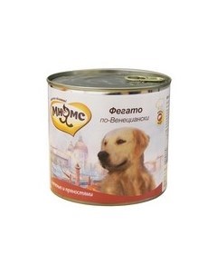 Влажный корм Консервы для собак Средних и Крупных пород Фегато по Венециански Телячья печень с пряно Мнямс