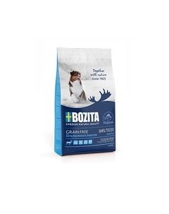 Сухой Беззерновой корм Бозита для взрослых собак c нормальным и повышенным уровнем активности с мясо Bozita