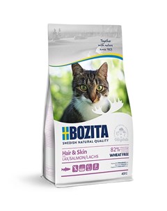 Сухой корм Бозита для взрослых и растущих кошек для Здоровой кожи и шерсти Без пшеницы Лосось Bozita