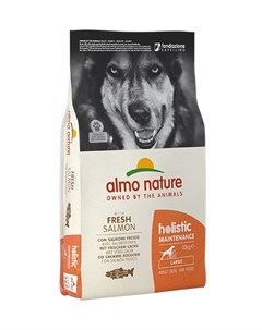 Сухой корм Алмо Натюр Холистик для взрослых собак Крупных пород с Лососем Almo nature