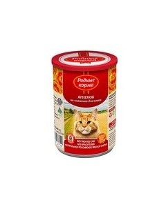 Консервы для кошек Ягненок по Княжески цена за упаковку Родные корма