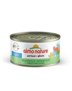 Низкокалорийные консервы Алмо Натюр для кошек Курица с алоэ цена за упаковку Almo nature