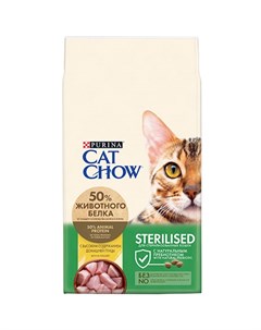 Сухой корм Пурина Кэт Чау для взрослых стерилизованных кошек с птицей Cat chow
