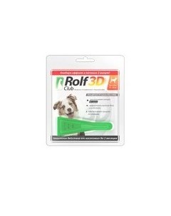 Капли Рольф Клуб от Клещей и Блох для собак весом 10 20 кг Rolf club