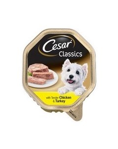 Консервы Цезарь для собак Паштет Курица Индейка цена за упаковку Cesar