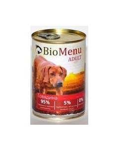 Adult Консервы для Собак Говядина Цена за упаковку 410x12 Biomenu