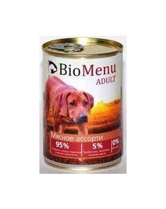 Adult Консервы для Собак Мясное ассорти Цена за упаковку 410x12 Biomenu