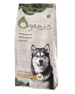 Сухой корм Органикс для взрослых собак Курица и цельный рис Organix