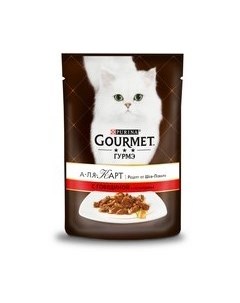 Паучи Пурина Гурмэ А ля Карт для взрослых кошек с говядиной цена за упаковку Gourmet