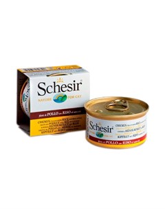 Консервы Шезир для кошек Цыпленок рис цена за упаковку Schesir