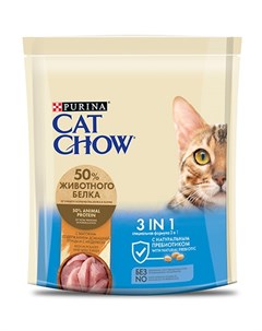 Сухой корм Пурина Кэт Чау для взрослых кошек с птицей и индейкой Cat chow